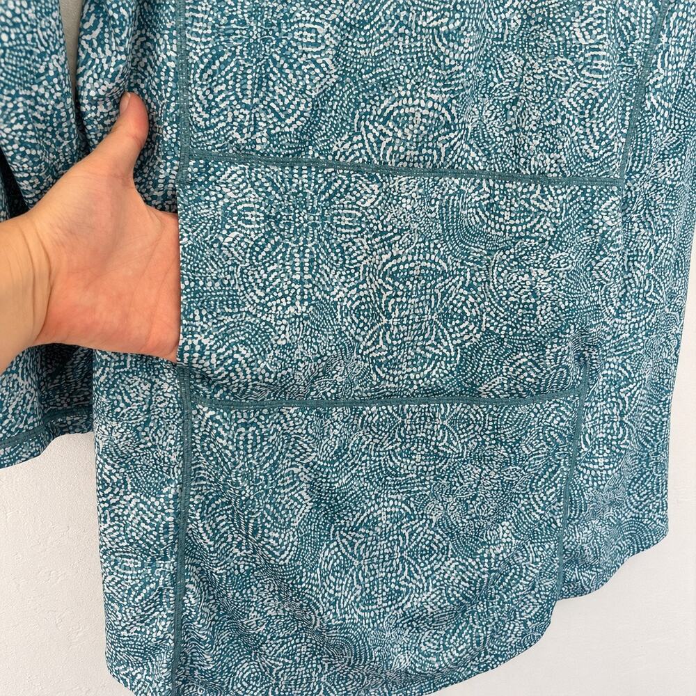 RipSkirt Hawaii Teal Abstract Runaround UPF 50 Hooded Cover-Up Tunic M - Picture 4 of 10